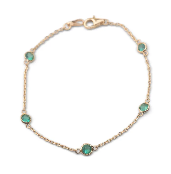Bracelets RG 14k Emerald Yard Bracelet 75 CTW