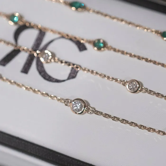 Bracelets RG 14k Emerald Yard Bracelet 75 CTW