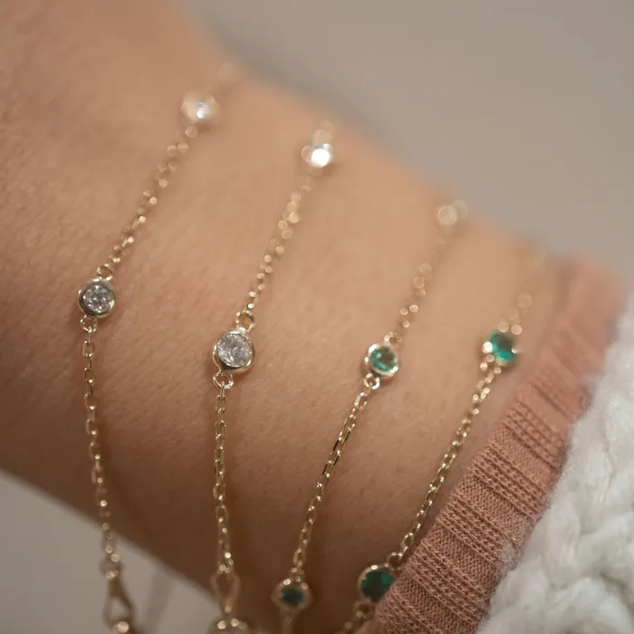 Bracelets RG 14k Emerald Yard Bracelet 75 CTW