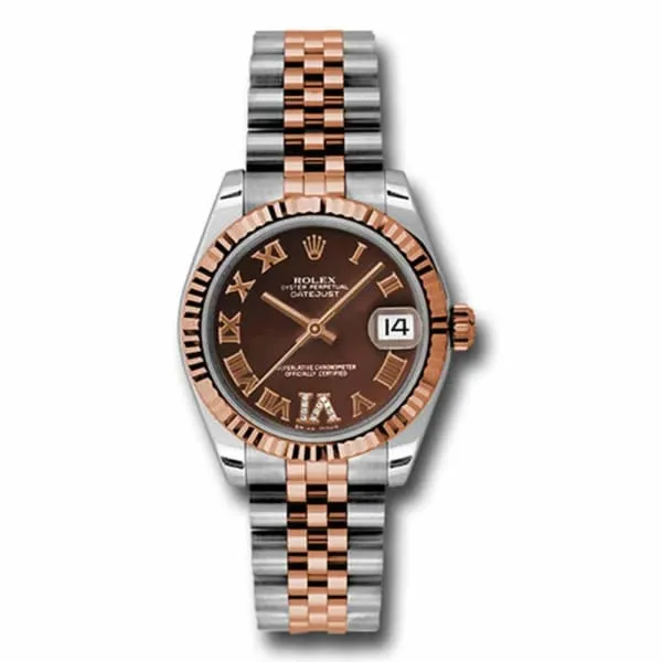 Bracelets Rolex Rolex Datejust 31mm Ref 178271 chodrj Chocolate Roman Diamond Dial Two Tone Stainless Steel 18K Rose Gold Jubilee Bracelet Womens Watch Bracelets Rolex Rolex Datejust 31mm Ref 178271 chodrj Chocolate Roman Diamond Dial Two Tone Stainless Steel 18K Rose Gold Jubilee Bracelet Womens Watch