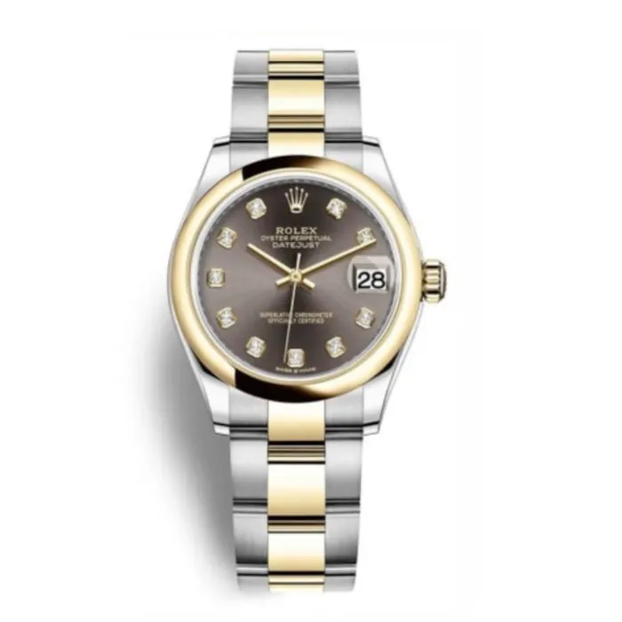 Bracelets Rolex Rolex Datejust 31mm Ref 2782430021 Grey Diamond Dial Two Tone Stainless Steel 18K Yellow Gold Oyster Bracelet Womens Watch Bracelets Rolex Rolex Datejust 31mm Ref 2782430021 Grey Diamond Dial Two Tone Stainless Steel 18K Yellow Gold Oyster Bracelet Womens Watch