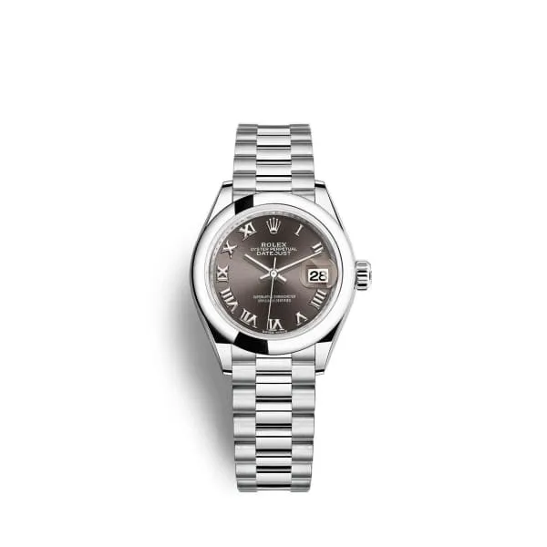 Bracelets Rolex Rolex LadyDatejust 28mm Ref 2791660010 Grey Roman Dial Platinum Presidential Bracelet Womens Watch Bracelets Rolex Rolex LadyDatejust 28mm Ref 2791660010 Grey Roman Dial Platinum Presidential Bracelet Womens Watch
