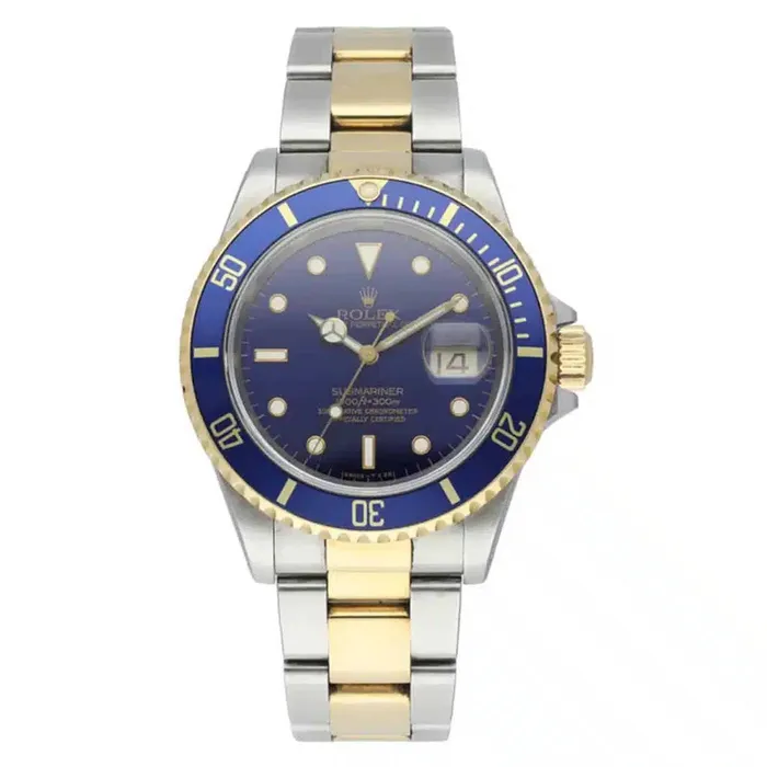 Bracelets Rolex Rolex Submariner Date 40mm Ref 16613 Black Dial Custom Diamond Bezel Two Tone Stainless Steel 18K Yellow Gold Oyster Bracelet Watch Bracelets Rolex Rolex Submariner Date 40mm Ref 16613 Black Dial Custom Diamond Bezel Two Tone Stainless Steel 18K Yellow Gold Oyster Bracelet Watch