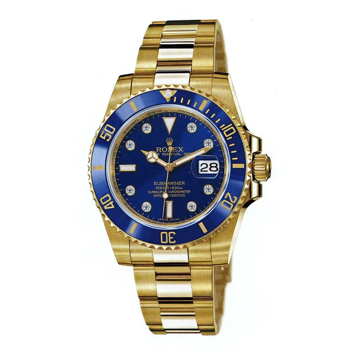 Bracelets Rolex Submariner Date 40mm Ref 116618 bld Blue Diamond Dial 18K Yellow Gold Oyster Bracelet Watch Rolex Bracelets Rolex Submariner Date 40mm Ref 116618 bld Blue Diamond Dial 18K Yellow Gold Oyster Bracelet Watch Rolex
