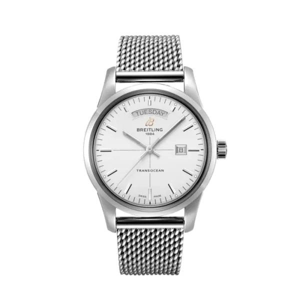 Breitling Transocean Day Date Stainless Steel 43mm Silver dial Watch A45310121G1A1 Breitling Necklaces Breitling Transocean Day Date Stainless Steel 43mm Silver dial Watch A45310121G1A1 Breitling Necklaces