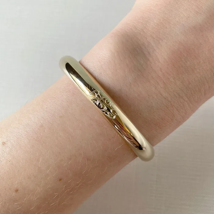Croghans Adult 14K Gold Filled Plain 8mm Bangle PreStyled Sets