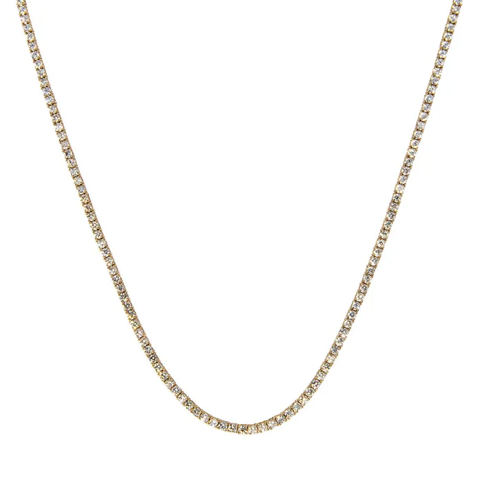 Croghans Necklaces 6ctw Diamond 14K Yellow Gold Tennis Necklace