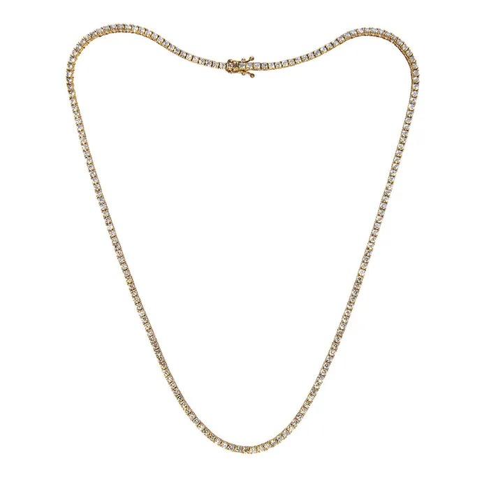 Croghans Necklaces 6ctw Diamond 14K Yellow Gold Tennis Necklace