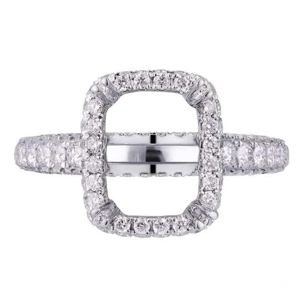 Diamond Source NYC Modern elegant halo 18k white gold ring 12ct diamonds KR11021XD200 Rings Diamond Source NYC Modern elegant halo 18k white gold ring 12ct diamonds KR11021XD200 Rings