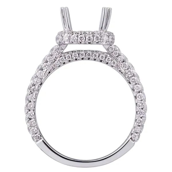 Diamond Source NYC Modern elegant halo 18k white gold ring 12ct diamonds KR11021XD200 Rings Diamond Source NYC Modern elegant halo 18k white gold ring 12ct diamonds KR11021XD200 Rings