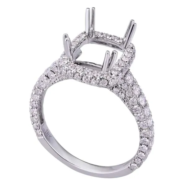 Diamond Source NYC Modern elegant halo 18k white gold ring 12ct diamonds KR11021XD200 Rings Diamond Source NYC Modern elegant halo 18k white gold ring 12ct diamonds KR11021XD200 Rings
