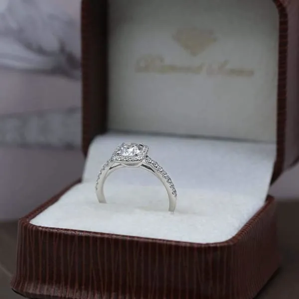 Diamond Source NYC Perfect 18k White Gold Engagement Ring w125ct Diamonds Rings