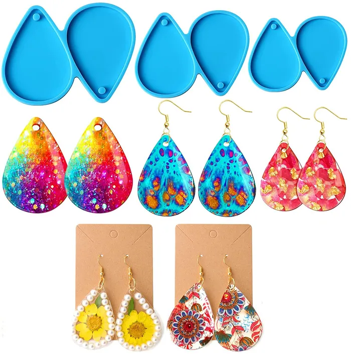 Earrings IntoResin Tear Drop Earring Resin Molds Silicone Resin Jewelry Molds Earrings IntoResin Tear Drop Earring Resin Molds Silicone Resin Jewelry Molds