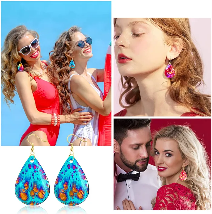Earrings IntoResin Tear Drop Earring Resin Molds Silicone Resin Jewelry Molds