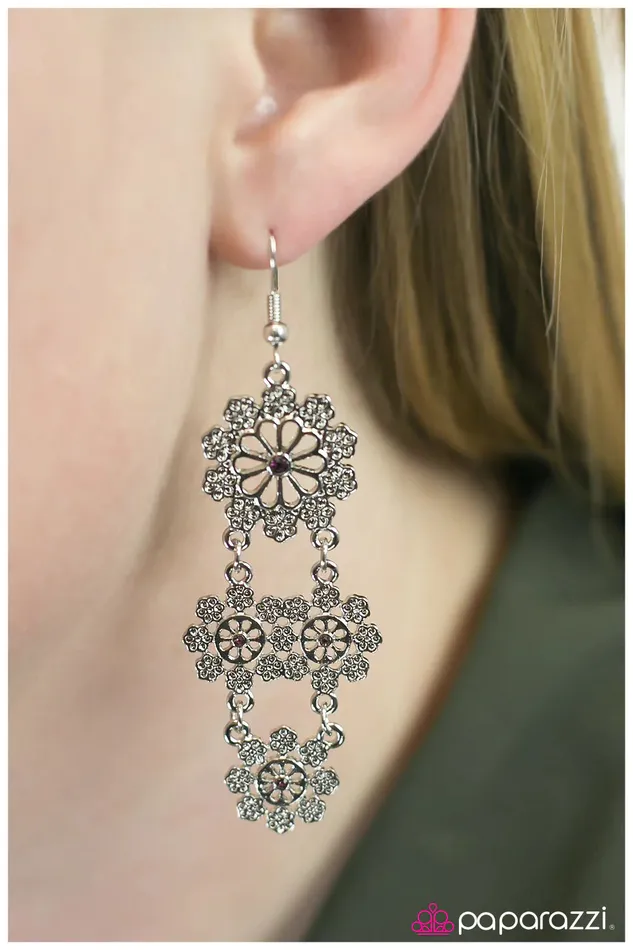 Earrings Paparazzi Earring Just Chillin Purple Paparazzi Jewelry