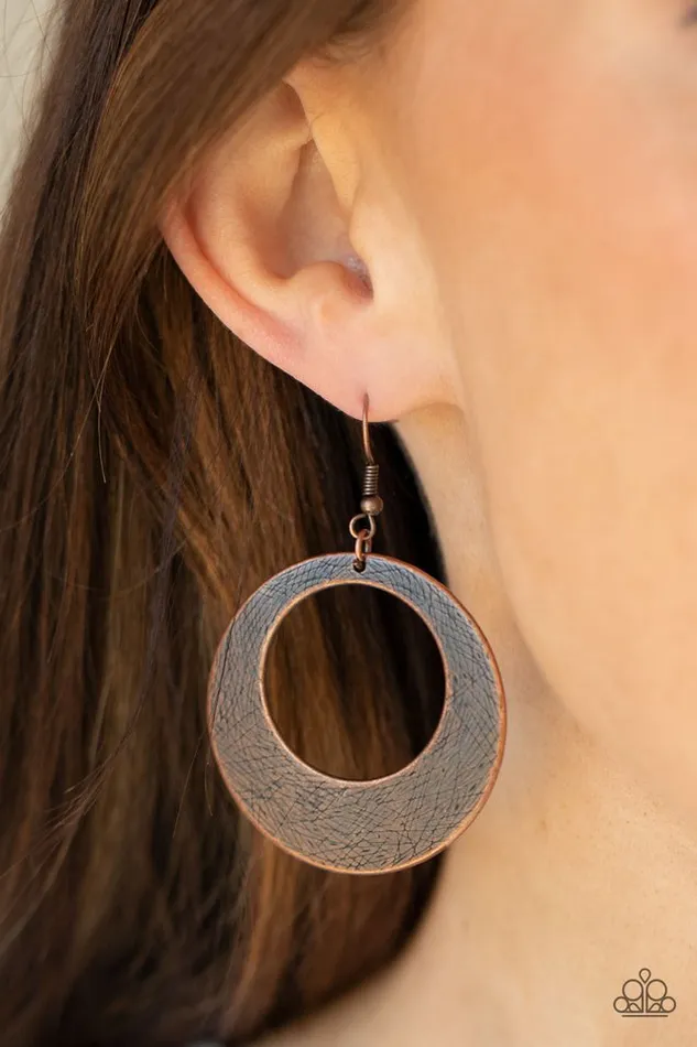 Earrings Paparazzi Earring Outer Plains Copper Paparazzi Jewelry