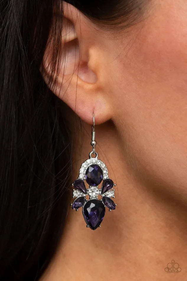 Earrings Paparazzi Earring Stunning Starlet Purple Paparazzi Jewelry