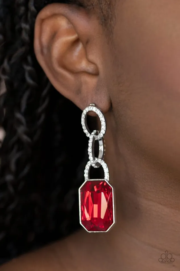 Earrings Paparazzi Earring Superstar Status Red Paparazzi Jewelry