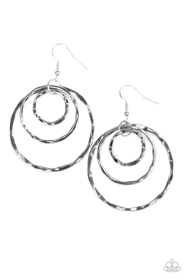 Earrings Paparazzi Earring Whirling Worlds Black Paparazzi Jewelry