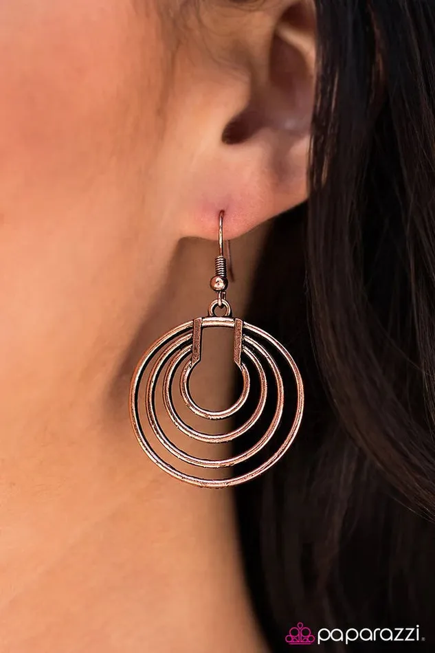 Earrings Paparazzi Jewelry Paparazzi Earring A Spiraling Sensation Copper