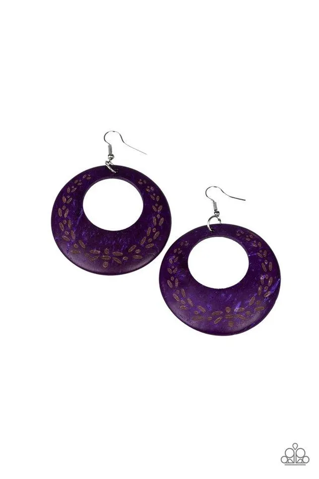 Earrings Paparazzi Jewelry Paparazzi Earring Beach Club Clubbin Purple