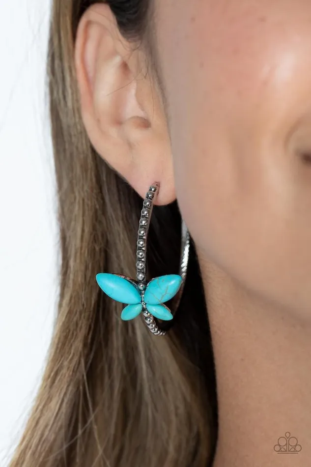 Earrings Paparazzi Jewelry Paparazzi Earring Bohemian Butterfly Blue