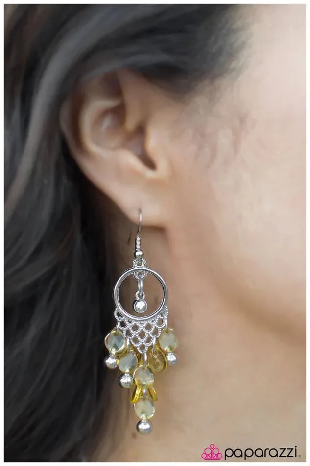 Earrings Paparazzi Jewelry Paparazzi Earring Daydreaming Yellow