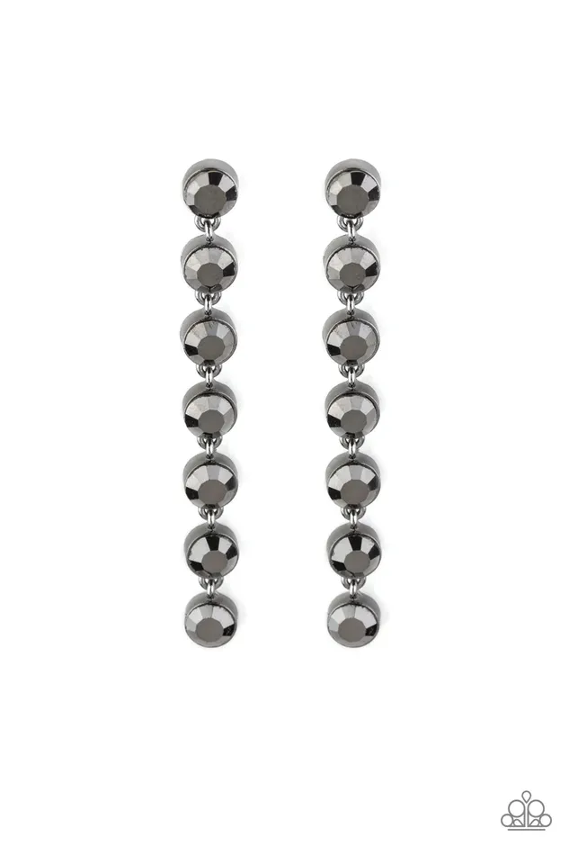 Earrings Paparazzi Jewelry Paparazzi Earring Dazzling Debonair Black