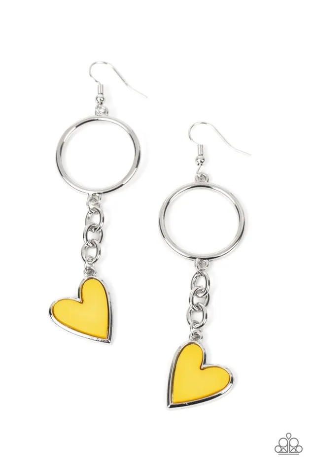 Earrings Paparazzi Jewelry Paparazzi Earring Dont Miss a HEARTBEAT Yellow Earrings Paparazzi Jewelry Paparazzi Earring Dont Miss a HEARTBEAT Yellow