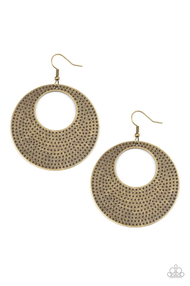 Earrings Paparazzi Jewelry Paparazzi Earring Dotted Delicacy Brass