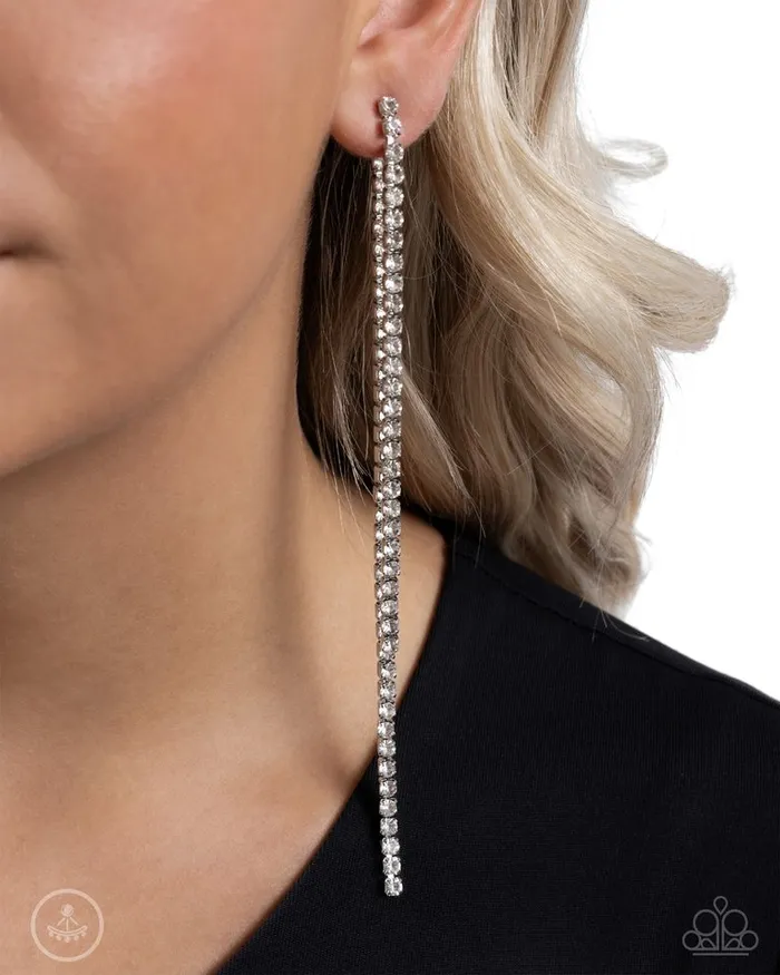 Earrings Paparazzi Jewelry Paparazzi Earring Elevated Elegance White