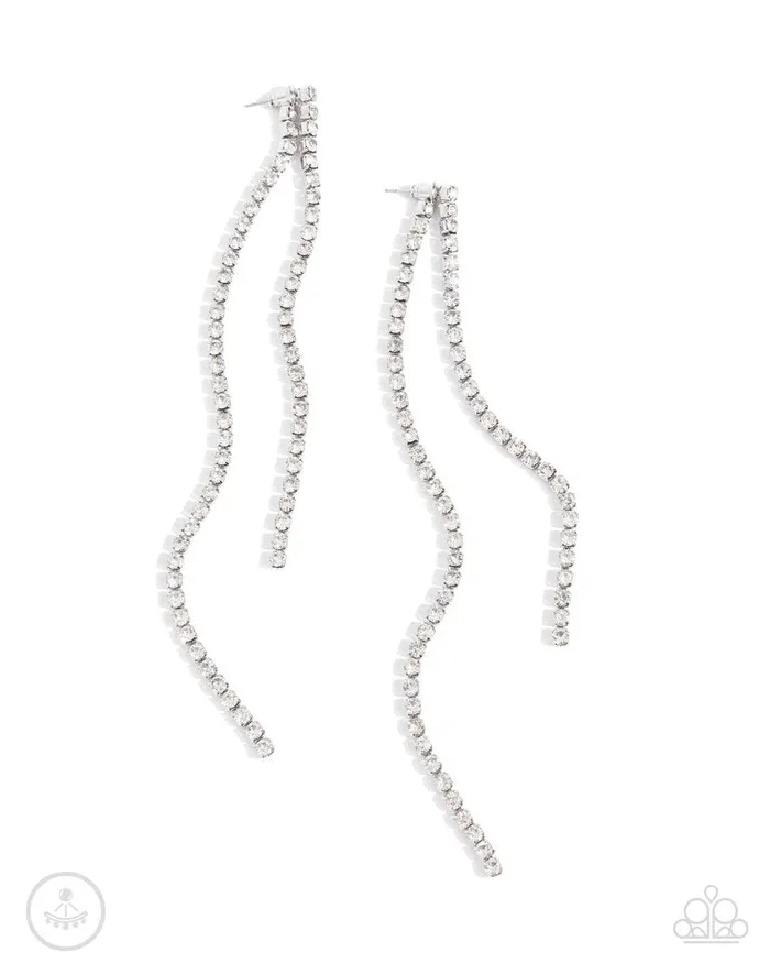 Earrings Paparazzi Jewelry Paparazzi Earring Elevated Elegance White Earrings Paparazzi Jewelry Paparazzi Earring Elevated Elegance White