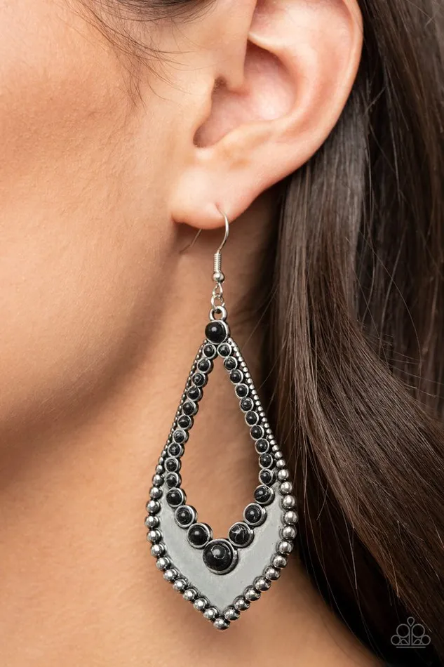 Earrings Paparazzi Jewelry Paparazzi Earring Essential Minerals Black