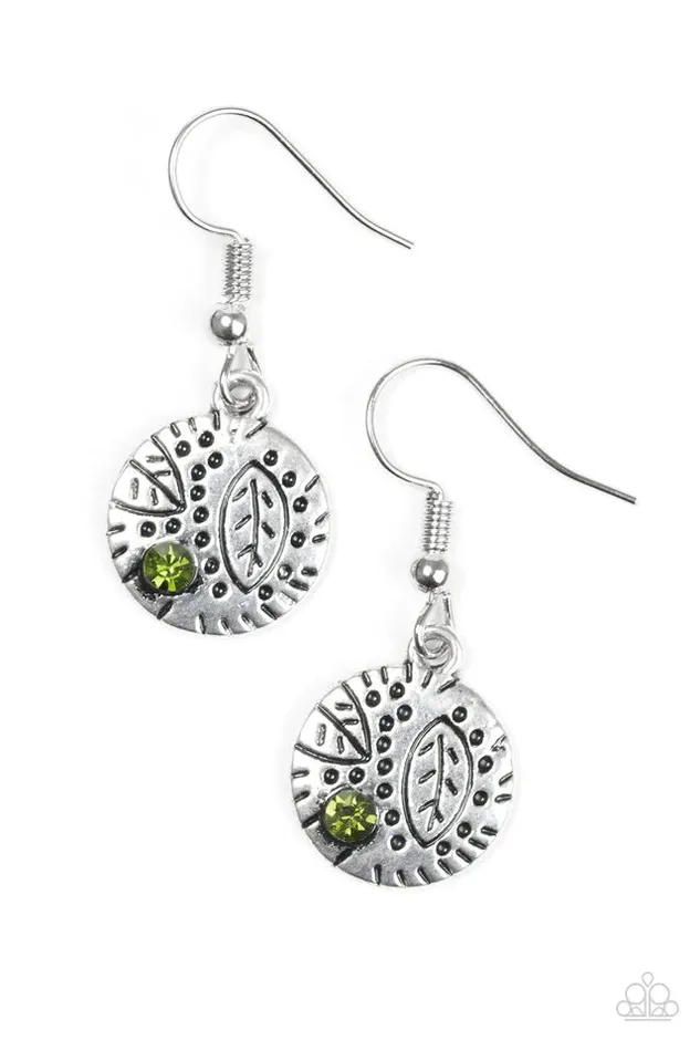 Earrings Paparazzi Jewelry Paparazzi Earring LEAF It To Chance Green