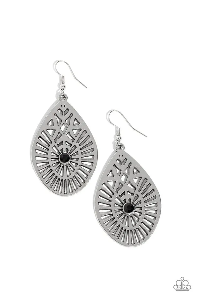 Earrings Paparazzi Jewelry Paparazzi Earring Modern Mural Black Earrings Paparazzi Jewelry Paparazzi Earring Modern Mural Black