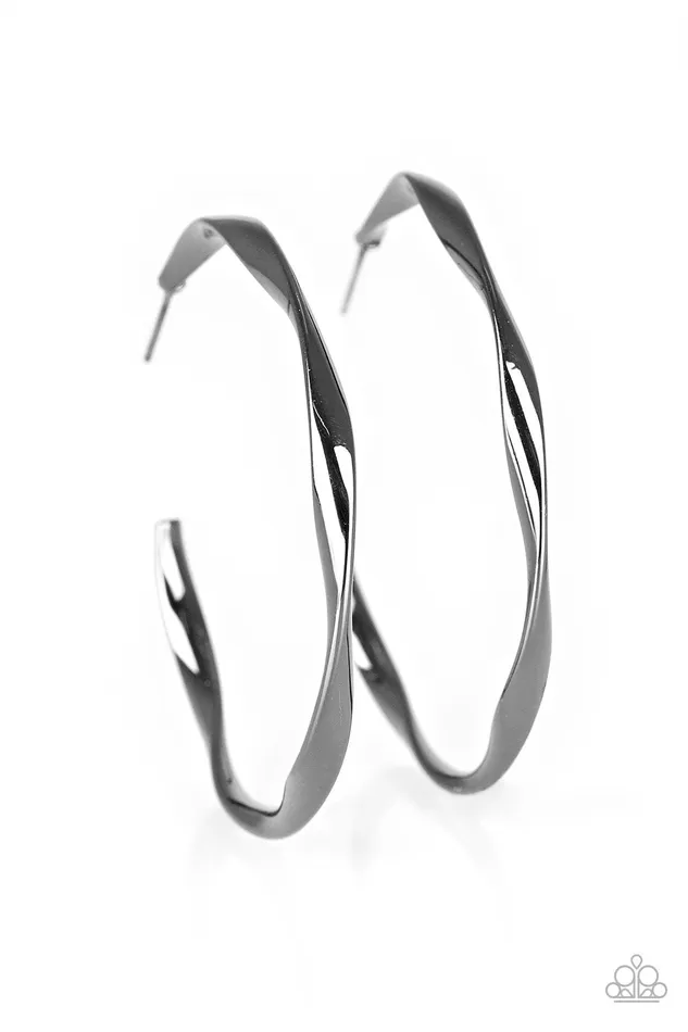 Earrings Paparazzi Jewelry Paparazzi Earring Plot Twist Black