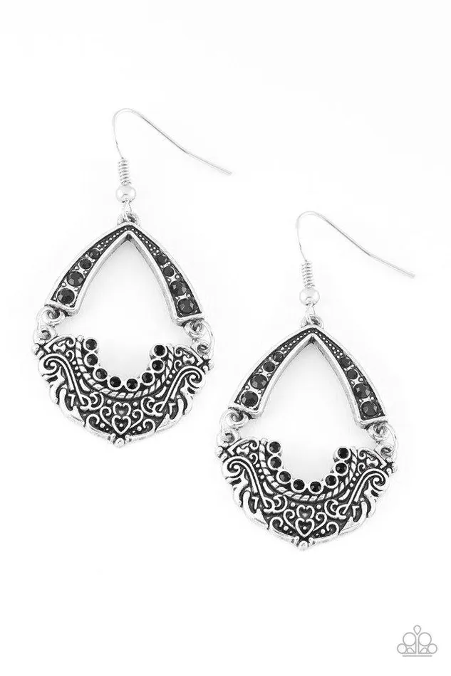 Earrings Paparazzi Jewelry Paparazzi Earring Royal Engagement Black