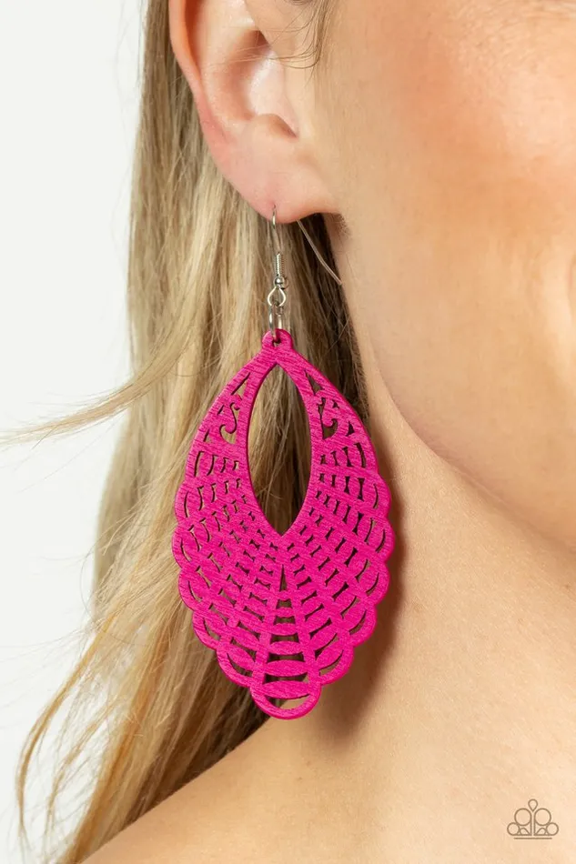 Earrings Paparazzi Jewelry Paparazzi Earring Tahiti Tankini Pink