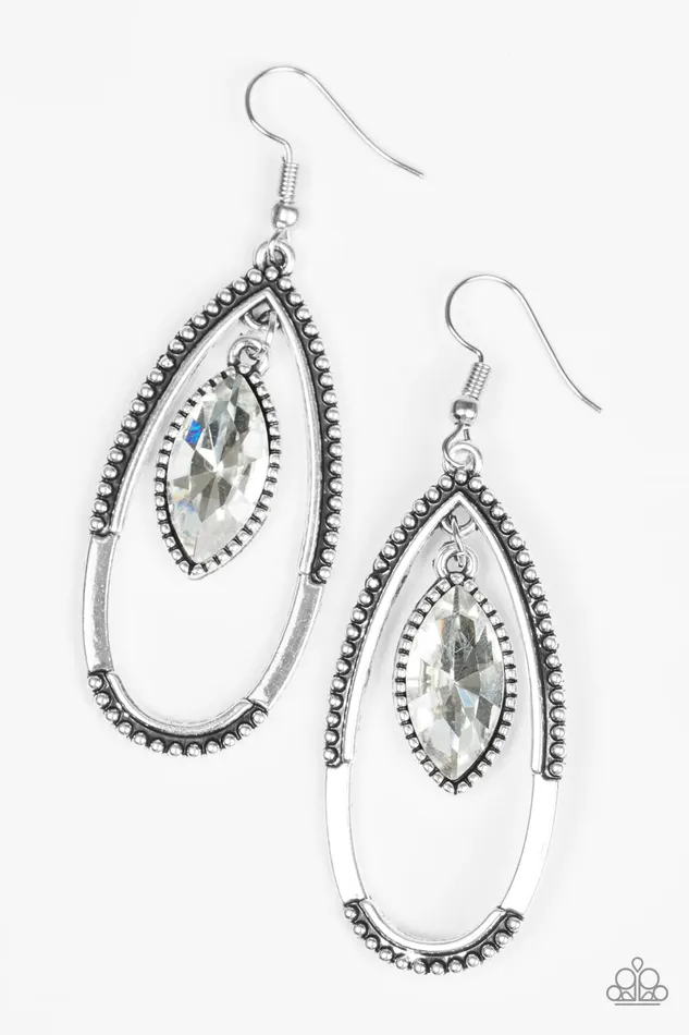 Earrings Paparazzi Jewelry Paparazzi Earring Top Rank White