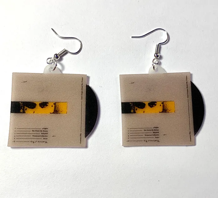 Earrings Sam Makes Things Dominic Fike Dont Forget About me Demos Vinyl Album Handmade Earrings