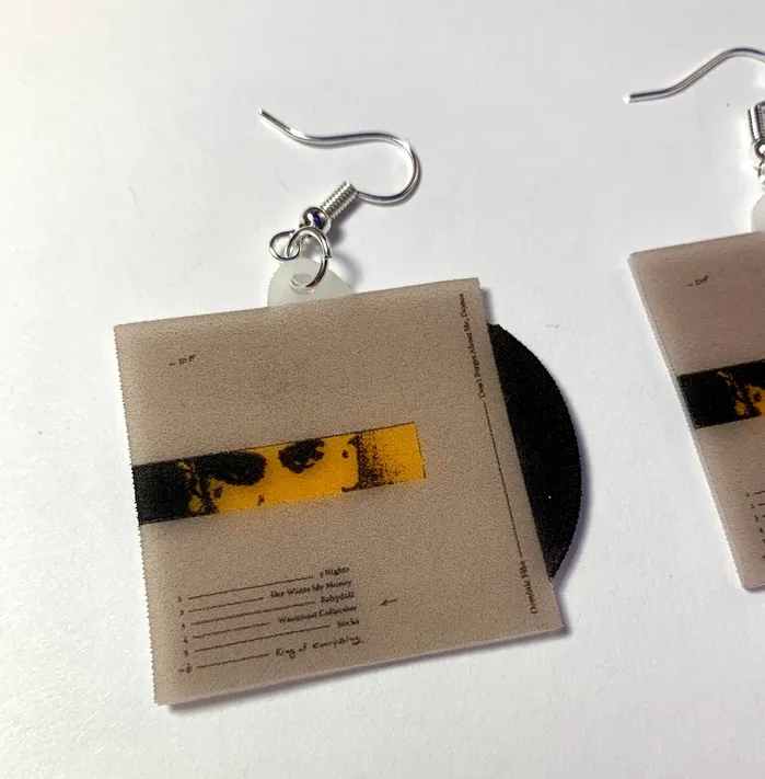 Earrings Sam Makes Things Dominic Fike Dont Forget About me Demos Vinyl Album Handmade Earrings