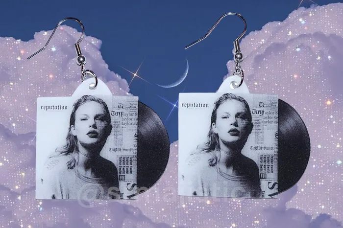 Earrings Taylor Swift Reputation Vinyl Album Handmade Earrings Sam Makes Things Earrings Taylor Swift Reputation Vinyl Album Handmade Earrings Sam Makes Things