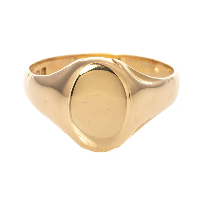 Estate 18K Yellow Gold Signet Ring Croghans Rings