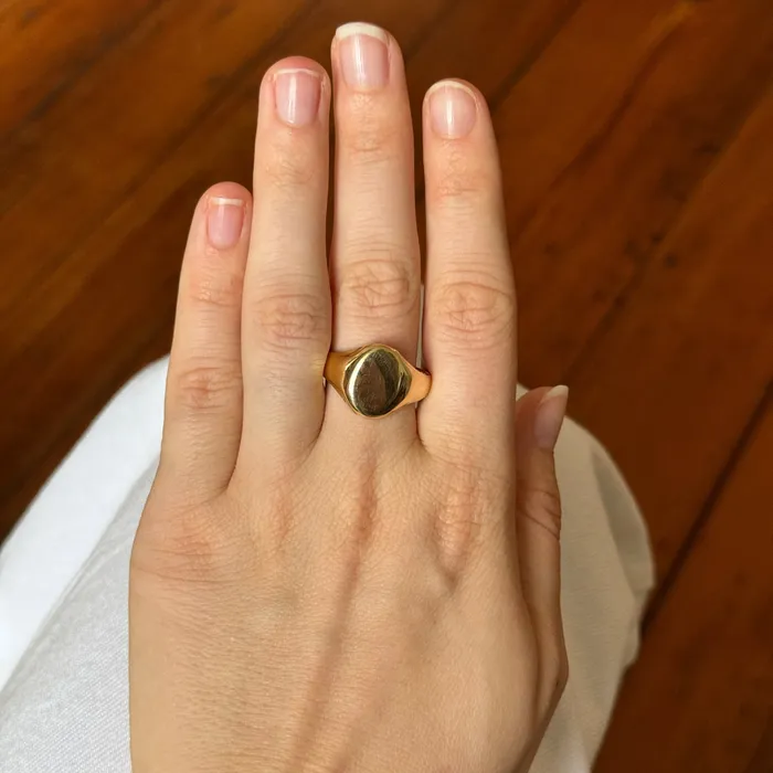 Estate 18K Yellow Gold Signet Ring Croghans Rings