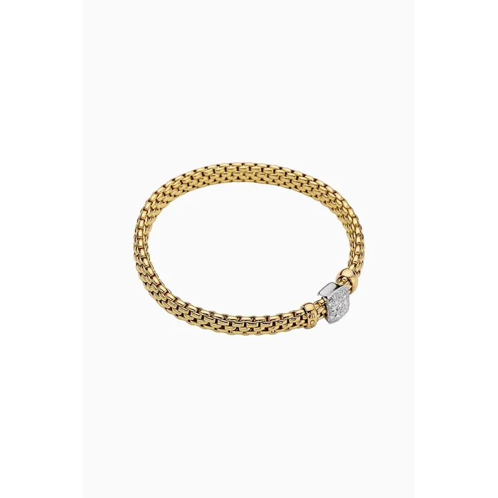 FOPE Bracelets Fope 18K Yellow and White Gold Vendome Collection Diamond Bracelet Small Size