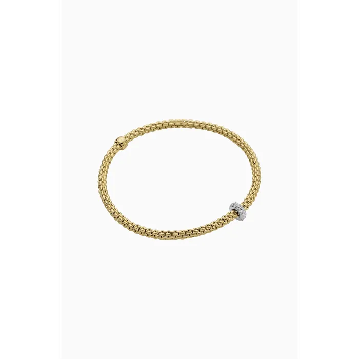 FOPE Bracelets Fope 18K Yellow Gold Prima Collection Diamond Bracelet Small Size FOPE Bracelets Fope 18K Yellow Gold Prima Collection Diamond Bracelet Small Size