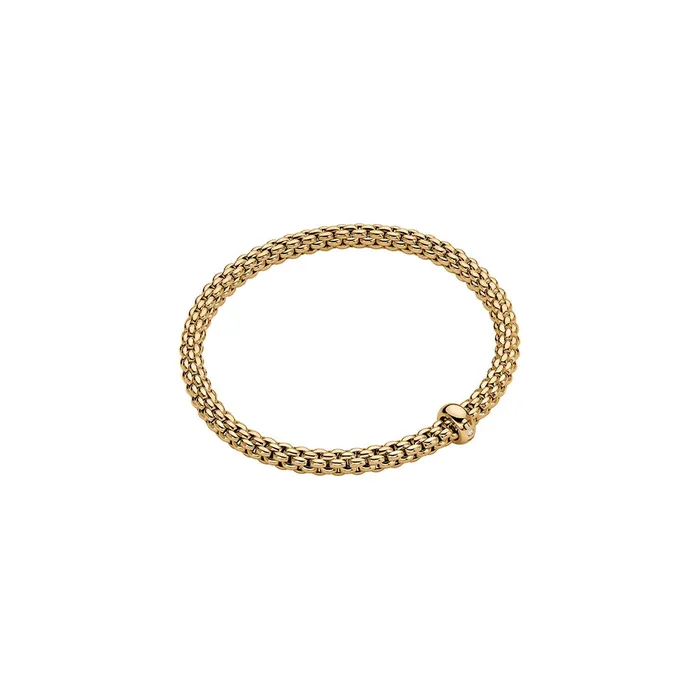 FOPE Bracelets Fope 18K Yellow Gold Solo Collection Diamond Bracelet Medium Size FOPE Bracelets Fope 18K Yellow Gold Solo Collection Diamond Bracelet Medium Size
