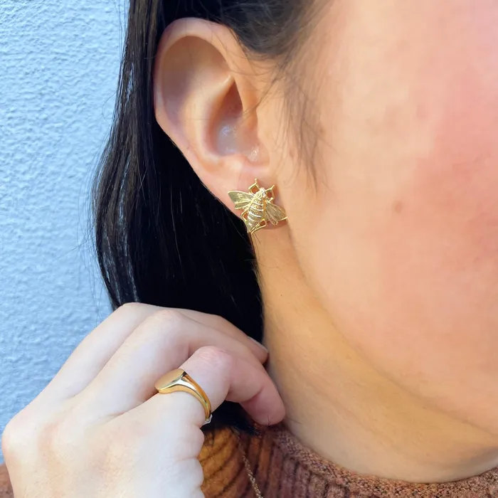Goldbug Bee Stud Earrings Goldbug Collection Earrings