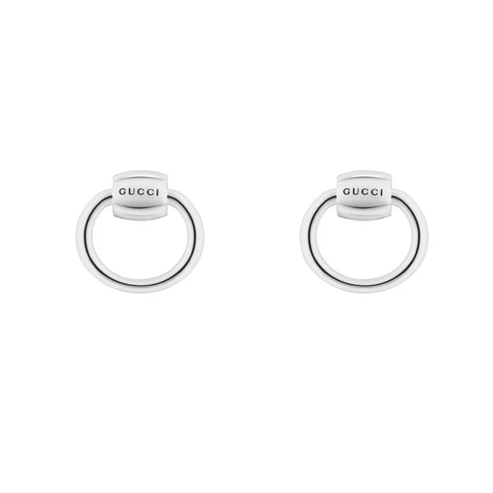 Gucci Earrings Gucci Sterling Silver Small Horsebit Earrings