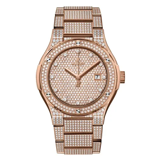 Hublot Bracelets Hublot Classic Fusion Bracelet King Gold Full Pave 42mm Watch Ref 548OX9000OX3704 Pave Diamond Dial Diamond Bezel Case 18K Rose Gold Diamond Bracelet Hublot Bracelets Hublot Classic Fusion Bracelet King Gold Full Pave 42mm Watch Ref 548OX9000OX3704 Pave Diamond Dial Diamond Bezel Case 18K Rose Gold Diamond Bracelet